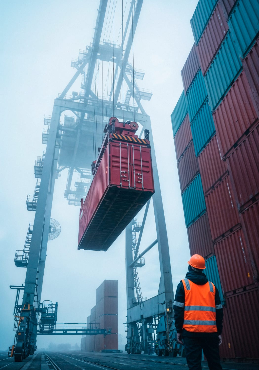 Inspección de operaciones en terminal de contenedores